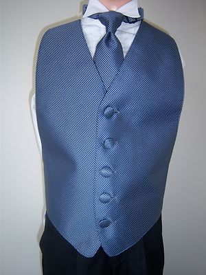 Boy's Periwinkle BLUE Vest with matching blue windsor neck tie 