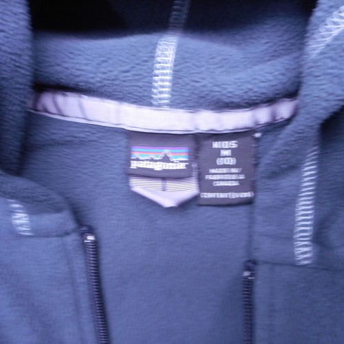 Patagonia Sweater Kids Medium 10 Hooded Fleece 1/4 Zip Made in Canada - Picture 4 of 12
