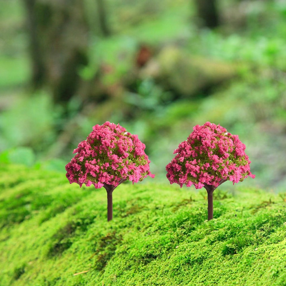 Stunning Pink Flower Model Trees for Sand Table Models and Scene