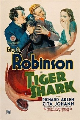 9456-G-Edward-Robinson-Tubarao-Tigre-Filme-Vintage-1932-Art-Pano-De-Seda-Poster