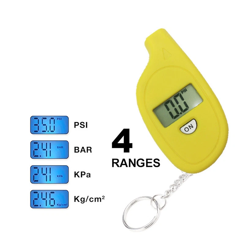 Digital Car Tire Pressure Tester Motorcycle Tyre Air Meter Gauge LCD w/ Battery Foto 3 de 4