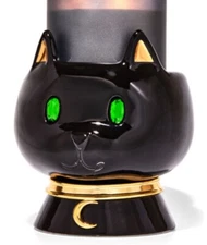 Bath & Body Works Black Cat 3-wick Candle Holder Pedestal  5.9” D X 6.3” H