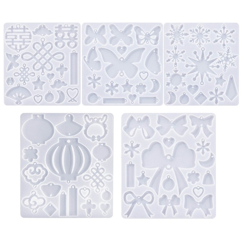 Snowflake Silicone Mold for Keychains Pendants Earrings Epoxy Resin Craft
