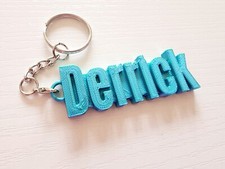 Custom Name Keychain, Personalized Name Keychain, School Name Label, 3D Printed
