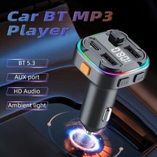 2USB 1 USB-C Fast Charging Car Charger Adapter for iPhone Samsung with Bluetooth