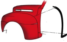 1948 1949 1950 1951 1952 Ford pickup / Ford truck cowl to fender seal pair