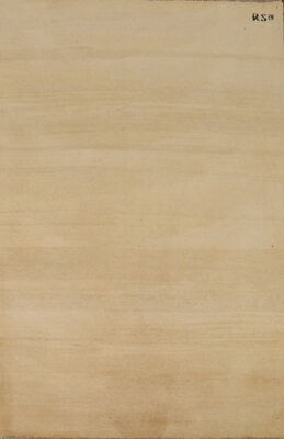 Elegant Handcrafted Gabbeh Solid Beige Wool Rug - Limited Edition'' 4x6 ft