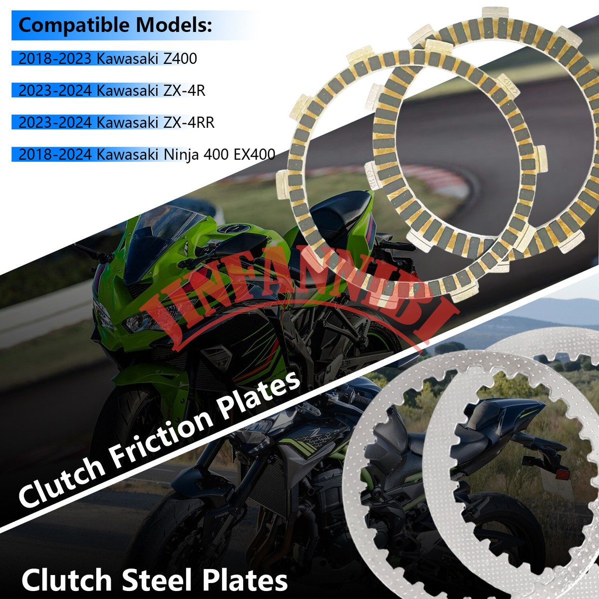 2018-2023 Kawasaki Ninja 400 EX400 Clutch Kit Heavy Duty Springs