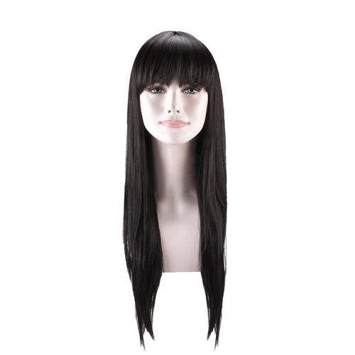 Jinruili 100% Kanekalon Wig 27” Straight Bang Silver Gray  display picture 3