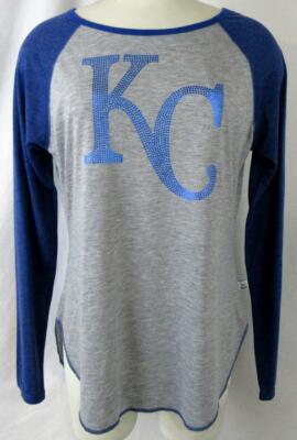 Kansas City Royals Women M TOUCH Long Sleeve Foil Screened