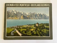 Montreux-Oberlan Bernois 1910 Photoglob Souvenir-Album SWISS ALPS RAILWAY