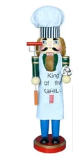 15 inches Christmas Nutcracker Decoration Chef Cook King of Grill