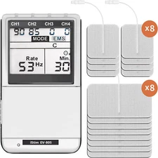 Istim EV-805 EMS Tens combo 4 Channel Rechargeable electric therapy Machine 