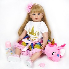 Bambola Reborn 60 cm reale 60 Cm Bionda - Demy Twins