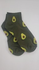 New Avocado Cartoon Crazy Novelty dress no show ankle socks