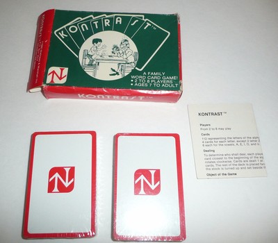DECKS SEALED - 1980 KONTRAST Card Game Complete w/ Instructions Vintage Vtg