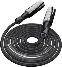 Weighted Jump Rope for Workout Fitness(1Lb), Tangle-Free Ball Bearing Rap