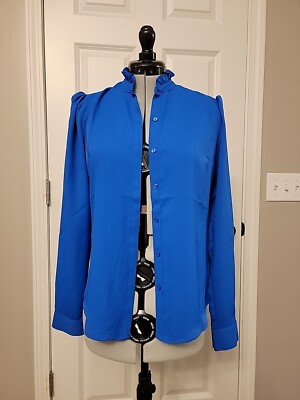 Express Royal Blue Button Up - XS
