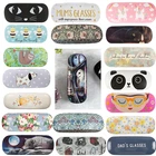 Hard Shell Glasses Case Sunglasses Spectacles Holder with Cleaning Cloth