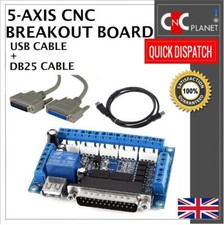 Mach3 Interface CNC 5 Axis motion Controller Breakout Board Router Mill Plasma 