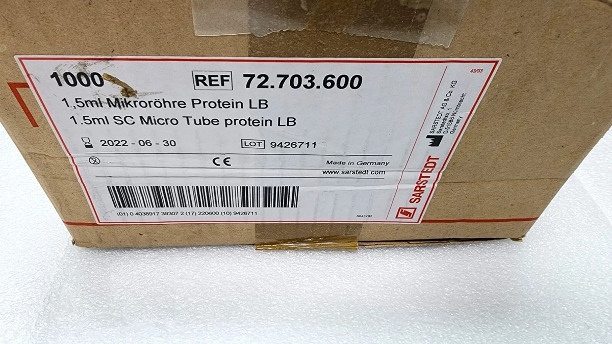 SARSTEDT 72.703.600 Screw cap micro tubes, 1.5 ml, PCR Performance 