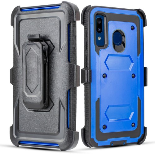 Für Samsung Galaxy A20/A30 Robuste Holster Defender Rüstung Case + Einbaudisplay - Bild 13 von 41