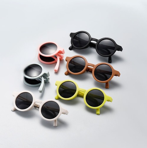 2 Pairs Kids Sunglasses Foldable Classic Style Retro For Children Boys Girls - Picture 2 of 42