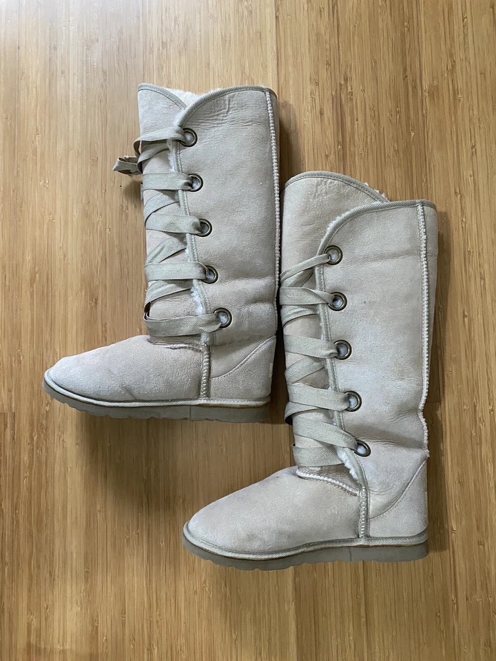 Love From Australia Nomad Shearling Knee High Boots Sheepskin Size 7 or 8 - Image 3 of 4