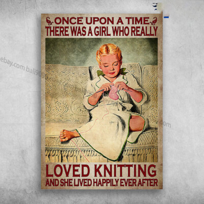 Knitting Girl - Once Upon A Time, There Was A Girl, Who Really Love Knitting