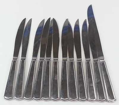 12 Pc Reeds & Barton 11 Dinner & 1 Serving Knife Flatware Set