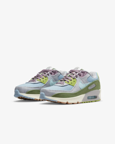 Nike Air Max 90 SE "Next Nature" Blue Wolf Grey DQ4016-400 GS 5Y Womens Size 6.5 - Picture 1 of 10