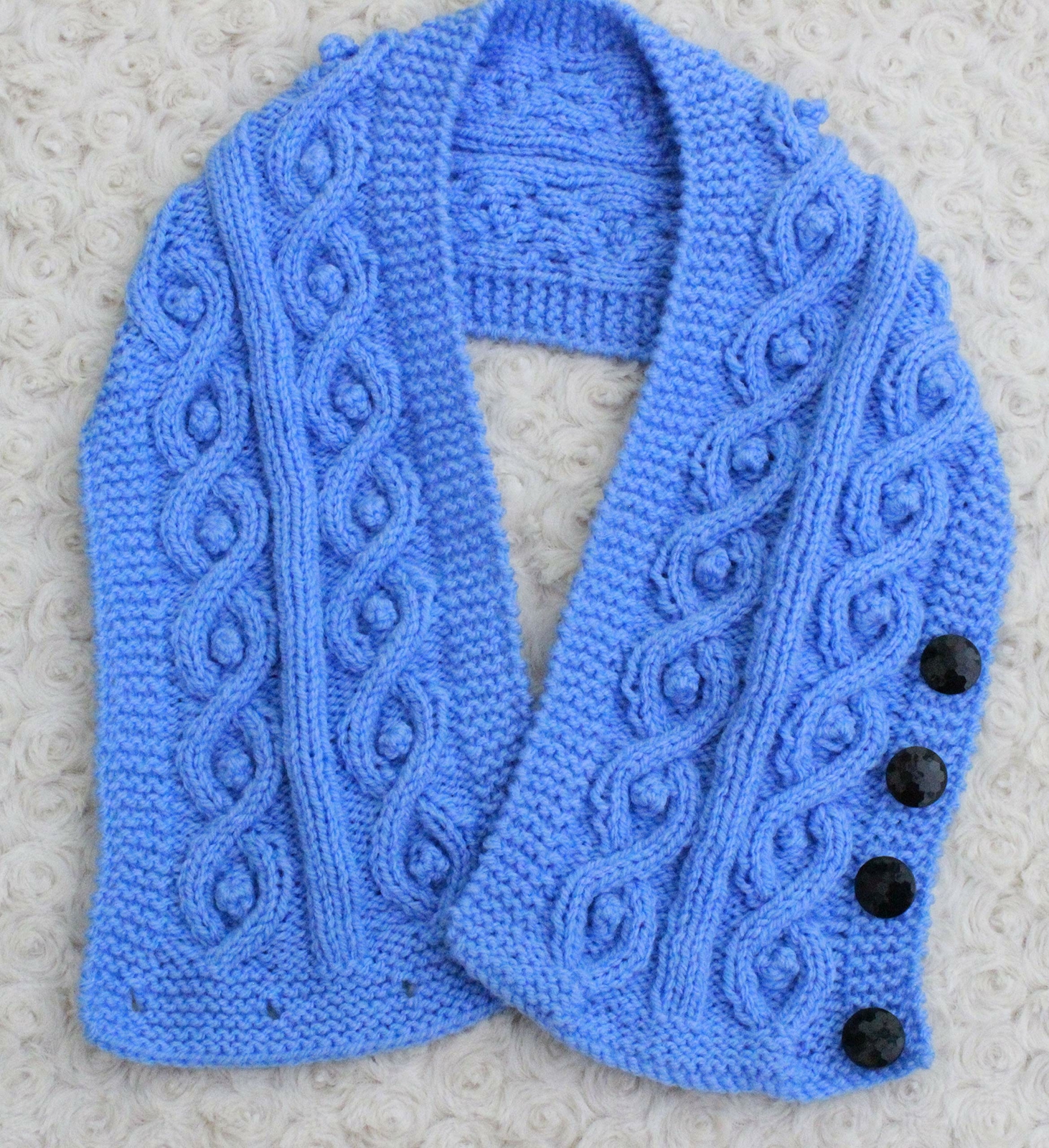 Knitting Pattern for Ladies Neck Warmer, Scarf, Neckwarmer, Aran Yarn