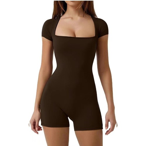 2025 new short sleeved yoga jumpsuit casual sports jumpsuit - Picture 9 of 21