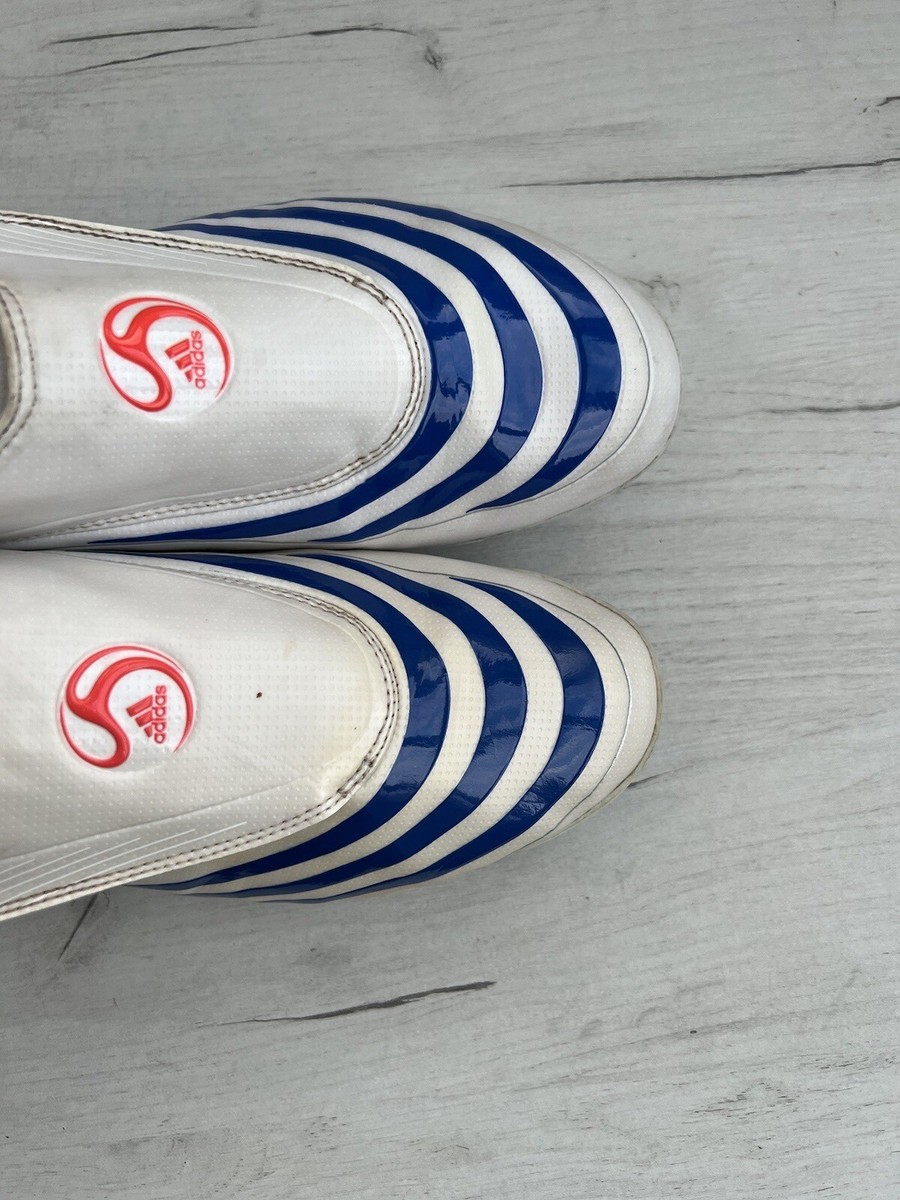 Adidas F50 Tunit White Blue Rare Retro Football Cleats Adidas F50 Tunit White Blue Rare Retro Football Cleats
