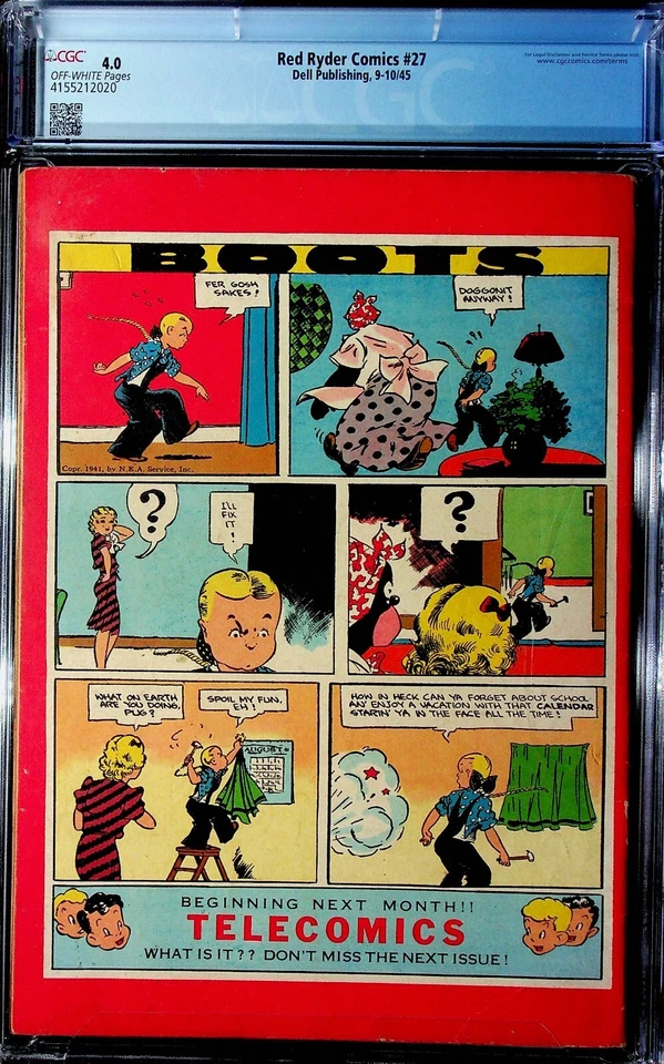 Red Ryder Comics #27 (1945) - CGC 4.0 - Fred Harman Cover & Art - Image 3 of 4