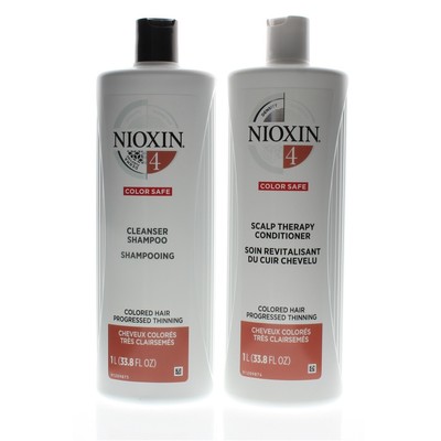 Nioxin System 4 Cleanser + Scalp Therapy, Fine Hair 1Liter DUO