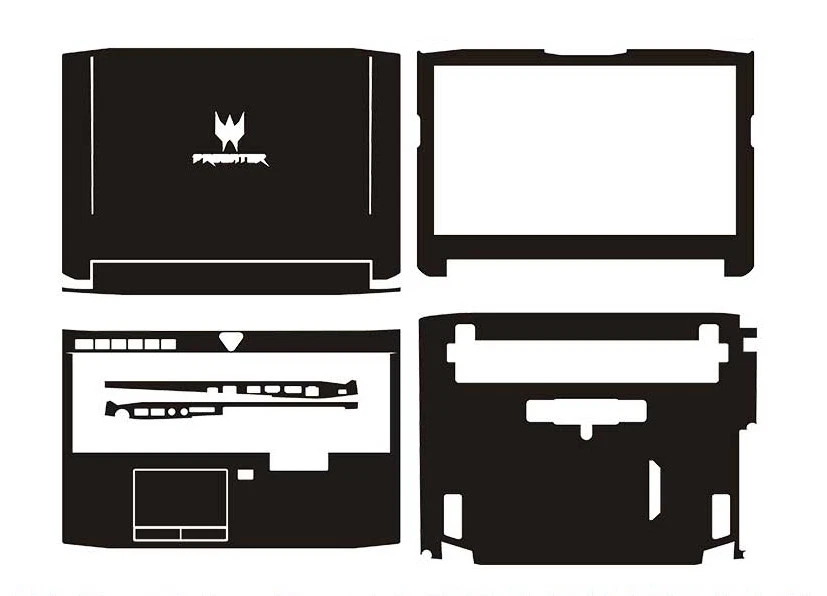 Carbon Sticker Skin Decals Cover for Acer Predator G9-591 G9-592 G9-593 15.6" - Image 2 of 4