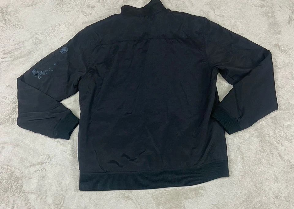 Chaqueta cortavientos O’Neill Hard Shell vintage para hombre XL negra cremallera completa Y2K Foto 2 de 4