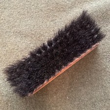 Vintage CAVALIER SHOE SHINE BRUSH Horse Hair Wood Advertising USA     