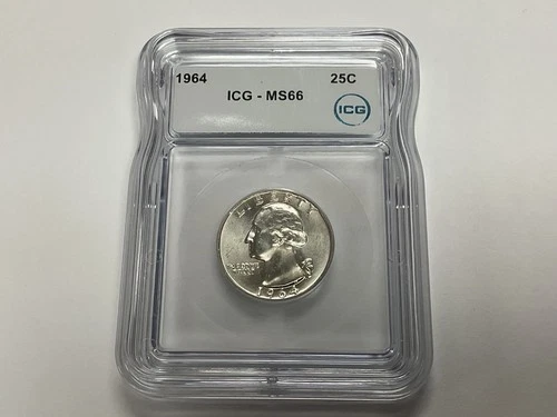 1964-D  Silver Washington Quarter MS66 ICG Certified
