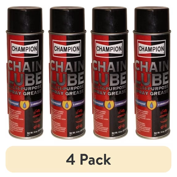 (New) (4 pack) Champion Chain Lube Multi-Purpose Spray Grease (29.89 USD)