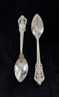 2 Wallace Grande Baroque Sterling Silver 6" Fruit, grapefruit spoon, No Monogram