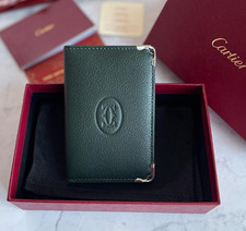 Cartier Must de Cartier Green Leather 6CC Card Holder Wallet   NIB Luxury Gift