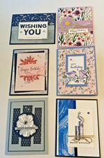 BIRTHDAY Greeting Cards Handmade - Lot of 6 using Stampin' Up product