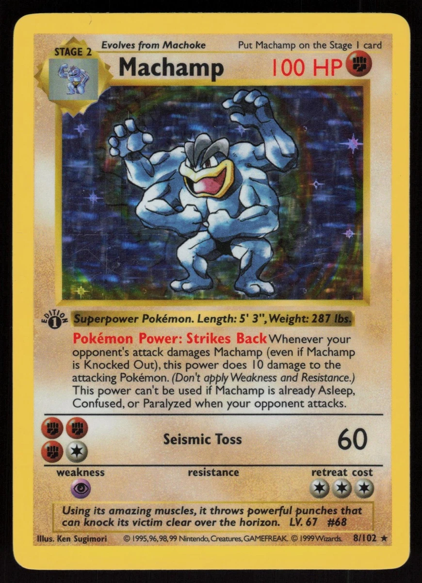 First Edition Pokémon Machamp Individual Cards for sale - eBay