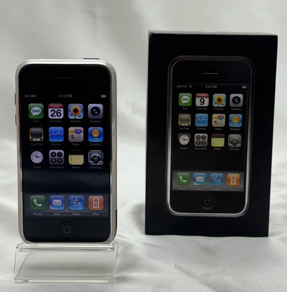 Apple iPhone 1st Generation 2G 8GB AT&T in NON - MATCHING BOX - iOS 1.0.1 - Image 4 of 4