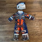 Kids Astronaut Costume 3-4T Space Explorer Suit Jumpsuit & Hood Play Dress Up