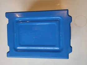 Vintage LEGO  Blue Box 4107 / Empty / 15" x 11" x 7 1/2" tall / 25 years old 