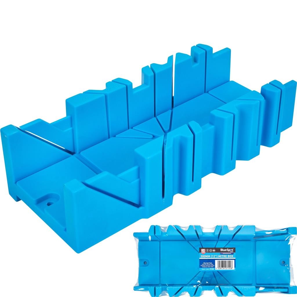 BlueSpot Expert Mitre Cutting Guide Block Box 4 Cutting Angles 300mm x 90mm