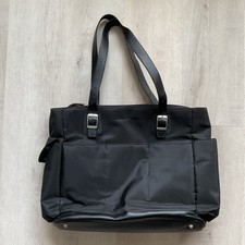 Eddie Bauer Large Water Resistant Tote Bag Black Diaper Bag Travel Bag